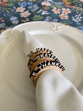 Load image into Gallery viewer, Gratitude Napkin Rings
